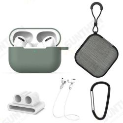5 in 1 Silicone Shockproof Dirtproof Earphone Storage Case with Strap Hook Keychain Anti-lost Strap Storage Bag for Apple Airpods Pro 2019 5 in 1 Silicone Shockproof Dirtproof Earphone Storage Case with Strap Hook Keychain Anti-lost Strap Storage Bag for Apple Airpods Pro 2019