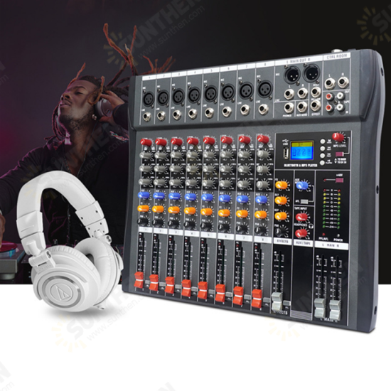 CT-80 8 bluetooth USB Audio Channels Professional Audio Mixer 8 Channel Mixer Console