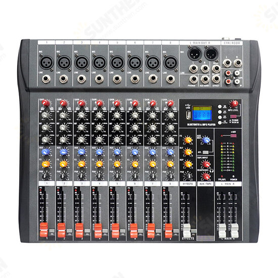 CT-80 8 bluetooth USB Audio Channels Professional Audio Mixer 8 Channel Mixer Console