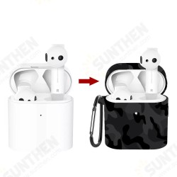 Camouflage Silicone Anti-dust Earphone Bag Protective Storage Case Cover with Keychain for Air 2 Earphone Camouflage Silicone Anti-dust Earphone Bag Protective Storage Case Cover with Keychain for Air 2 Earphone