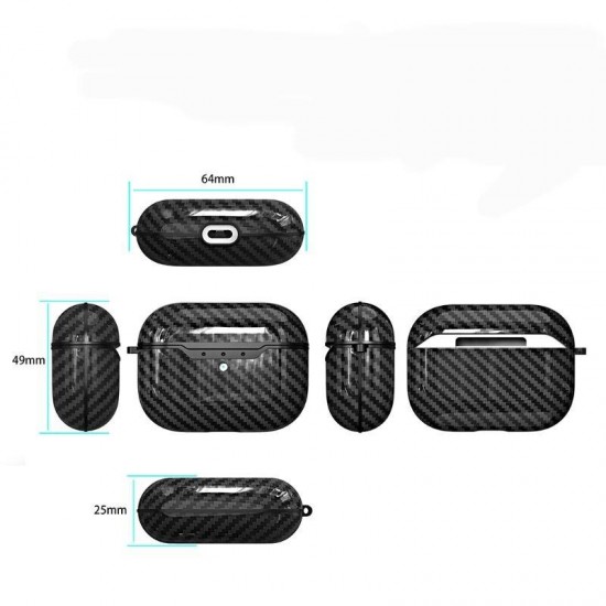 Carbon Fiber Ultra-thin Shockproof Earphone Storage Case for Apple Airpods 3 Airpods Pro