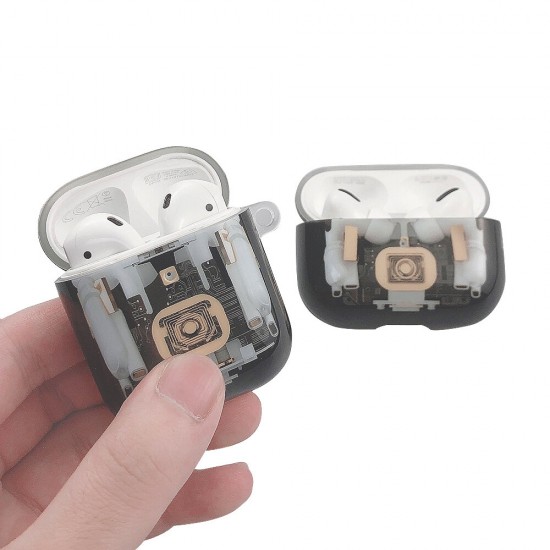 Creative Mechanical Perspective Structure Pattern TPU Shockproof Dust-Proof Earphone Storage Case for Apple Airpods 1 / 2 / 3 Airpods Pro