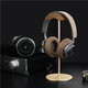 EJ4 Headphone Holder Walnut Wood Gaming Headset Stand Display Bracket Rack with Non-Slip Metal Base