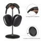 EJ60 Headphones Holder Walnut Wood Headset Bracket Hanger Rack with Solid Metal Base for AirPods Max for Beats