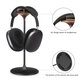 EJ60 Headphones Holder Walnut Wood Headset Bracket Hanger Rack with Solid Metal Base for AirPods Max for Beats