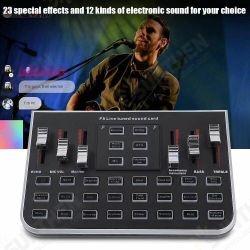 F8 Sound Card Studio Audio Mixer Microphone Webcast Entertainment Streamer Live Sound Card for Phone Computer F8 Sound Card Studio Audio Mixer Microphone Webcast Entertainment Streamer Live Sound Card for Phone Computer