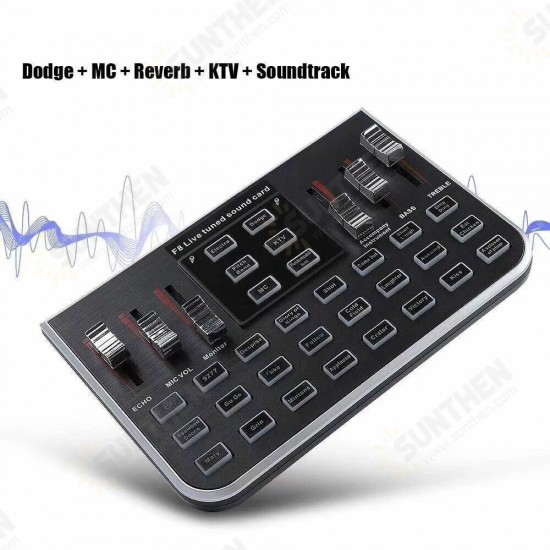 F8 Sound Card Studio Audio Mixer Microphone Webcast Entertainment Streamer Live Sound Card for Phone Computer F8 Sound Card Studio Audio Mixer Microphone Webcast Entertainment Streamer Live Sound Card for Phone Computer