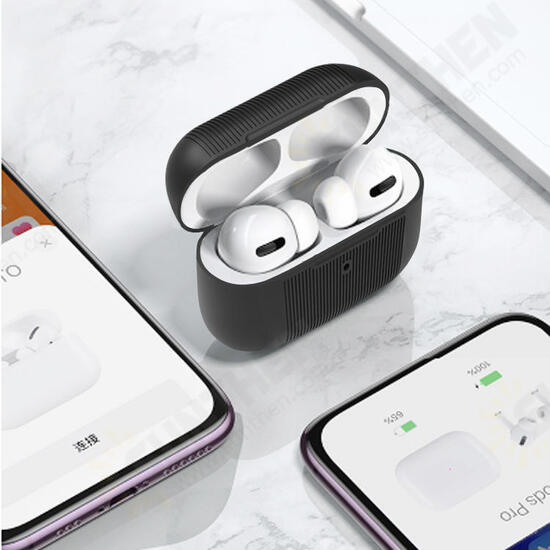 Silicone Shockproof Dirtproof Anti-slip Earphone Storage Case for Apple Airpods Pro 2019