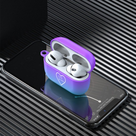 Gradient Color Shockproof Dropproof Hard PC Earphone Protective Case For Apple AirPods Pro