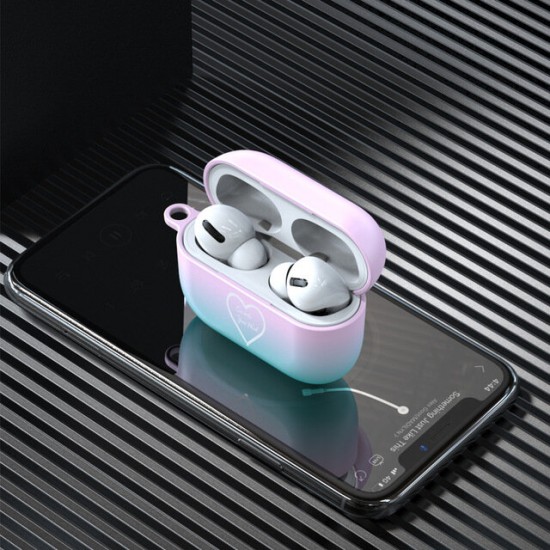 Gradient Color Shockproof Dropproof Hard PC Earphone Protective Case For Apple AirPods Pro