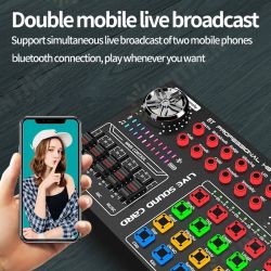 H9 bluetooth Audio Broadcast Sound Card Webcast Live Sound Card Computer Support Dual Microphone Sound Mode DSP H9 bluetooth Audio Broadcast Sound Card Webcast Live Sound Card Computer Support Dual Microphone Sound Mode DSP