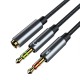 Headphone Microphone 2 in 1 Adapter Cable Audio Line One Female to Dual 3.5mm Male/ One 3.5mm Male to Dual Female Headphones Adapter 30cm