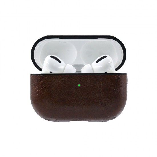 Luxury PU Leather Shockproof Earphone Storage Case with Anti-lost Rope & KeyChain for Apple Airpods 3 Airpods Pro 2019
