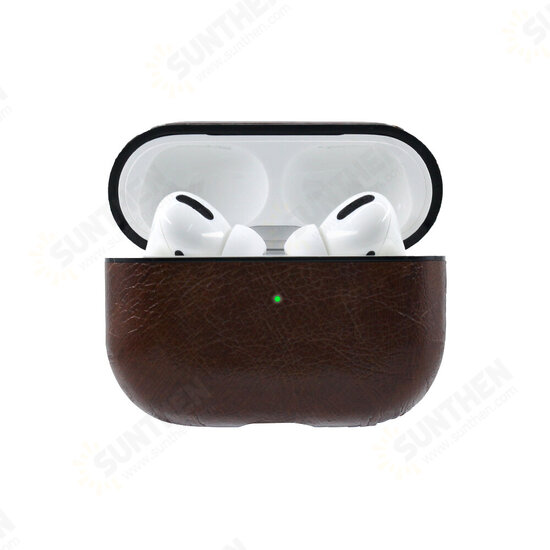 Luxury PU Leather Shockproof Earphone Storage Case with Anti-lost Rope & KeyChain for Apple Airpods 3 Airpods Pro 2019