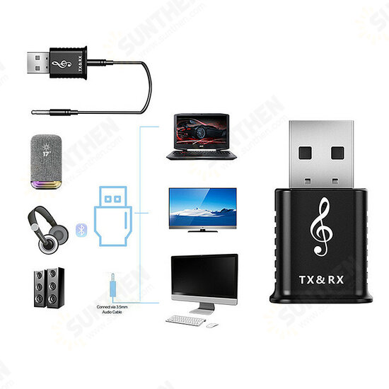 MSD168 2 In 1 bluetooth 5.0 USB Receiver Transmitter Wireless Audio Adapter for PC TV Headphone MSD168 2 In 1 bluetooth 5.0 USB Receiver Transmitter Wireless Audio Adapter for PC TV Headphone