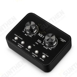 NS1 Sound Card 1000mAh Streamer Live Broadcast Recording Capacitive microphone Sound Card for Mobile Phones PC Computer NS1 Sound Card 1000mAh Streamer Live Broadcast Recording Capacitive microphone Sound Card for Mobile Phones PC Computer