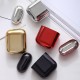 Plating Dustproof Wireless Earphone Storage Protective Case for Apple Airpods 1 / AirPods 2