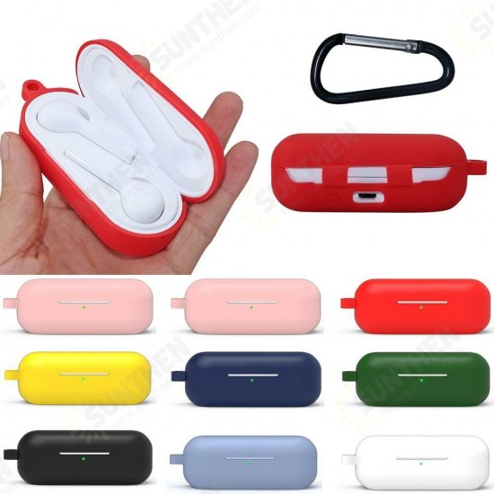 Portable Shockproof Dirtproof Silicone Wireless bluetooth Earphone Storage Case with Keychain for Lite