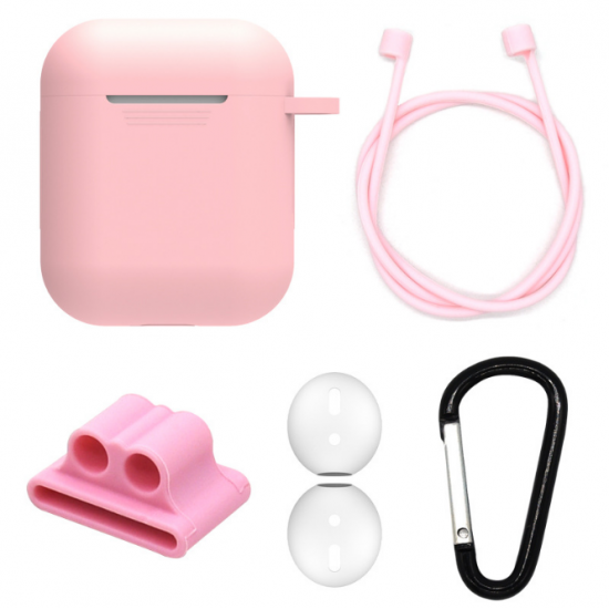 Silicone Protective Case Wireless Earphone Anti-lost Rope Silicone Earphone Sleeve for Airpods 1 Generation
