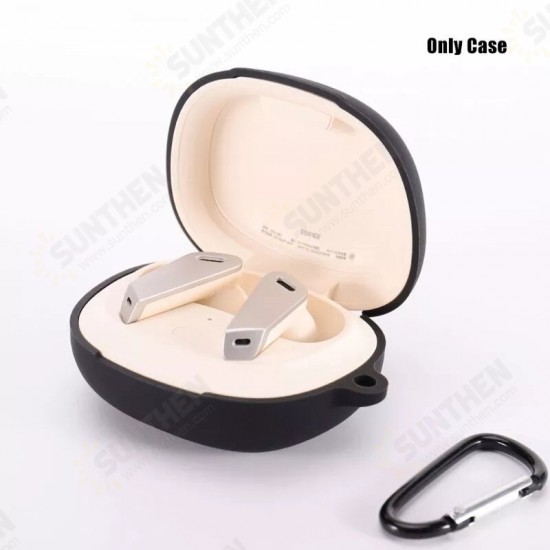 Soft Silicone Case Dustproof Protective Cover with Carabiner for EDIFIER TWS NB2 bluetooth Headphones Headset Soft Silicone Case Dustproof Protective Cover with Carabiner for EDIFIER TWS NB2 bluetooth Headphones Headset