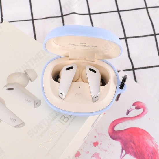 Soft Silicone Case Dustproof Protective Cover with Carabiner for EDIFIER TWS NB2 bluetooth Headphones Headset Soft Silicone Case Dustproof Protective Cover with Carabiner for EDIFIER TWS NB2 bluetooth Headphones Headset