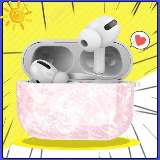 Translucent Shockproof Earphone Storage Case with KeyChain for Apple Airpods 3 Airpods Pro 2019