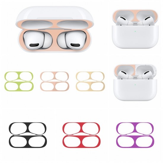 Ultra Thin Dust-proof Earphone Storage Case Metal Protective Film Sticker Dust Guard for Apple Airpods 3rd Generation