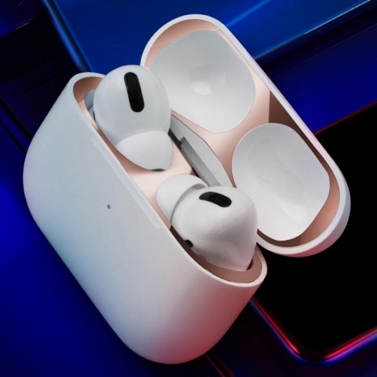 Ultra Thin Dust-proof Earphone Storage Case Metal Protective Film Sticker Dust Guard for Apple Airpods 3rd Generation