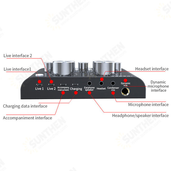 V8 Live Sound Card Audio External USB Headset Multi-Function Microphone Live Broadcast Computer PC Sound Card V8 Live Sound Card Audio External USB Headset Multi-Function Microphone Live Broadcast Computer PC Sound Card