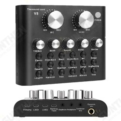 V8 Live Sound Card Audio External USB Headset Multi-Function Microphone Live Broadcast Computer PC Sound Card V8 Live Sound Card Audio External USB Headset Multi-Function Microphone Live Broadcast Computer PC Sound Card