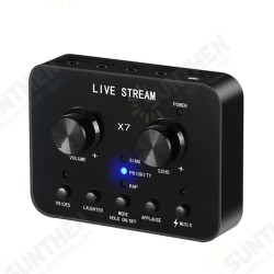 X7 External Sound Card Headset Microphone Webcast Live Broadcast Voice Changer for Computer Smart Phone Tablet X7 External Sound Card Headset Microphone Webcast Live Broadcast Voice Changer for Computer Smart Phone Tablet