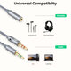 YH192 2-In-1 Audio Cable 3.5mm Adapter Female to Microphone Audio Male Braided Conversion Line for PC Computer Laptop Tablet Mobile Phones