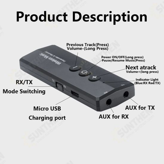 ZF-360 3 in 1 bluetooth V5.0 Adapter bluetooth EDR Audio Wireless Music Transmitter Receiver for Car PC TV Stereo Stable Sound ZF-360 3 in 1 bluetooth V5.0 Adapter bluetooth EDR Audio Wireless Music Transmitter Receiver for Car PC TV Stereo Stable Sound