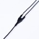 Black Replacement Earphone Cable 3.5mm Wire for Logitech UE18 JH13 Westone W4r UM3X 1964 A