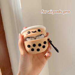 Creative Pearl Milk Tea Pattern Soft Silicone Shockproof Earphone Storage Case for Apple Airpods 1 / 2 / 3 Airpods Pro Creative Pearl Milk Tea Pattern Soft Silicone Shockproof Earphone Storage Case for Apple Airpods 1 / 2 / 3 Airpods Pro