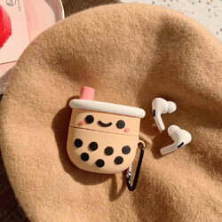 Creative Pearl Milk Tea Pattern Soft Silicone Shockproof Earphone Storage Case for Apple Airpods 1 / 2 / 3 Airpods Pro Creative Pearl Milk Tea Pattern Soft Silicone Shockproof Earphone Storage Case for Apple Airpods 1 / 2 / 3 Airpods Pro