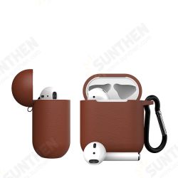 Luxury Portable PU Leather Wireless bluetooth Earphone Storage Cover with Anti-lost rope & Keychain for Apple Airpods 1/2 Luxury Portable PU Leather Wireless bluetooth Earphone Storage Cover with Anti-lost rope & Keychain for Apple Airpods 1/2