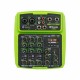 4 Channel Protable Digital Audio Mixer Console with Sound Card bluetooth USB 48V Phantom Power for DJ PC Recording