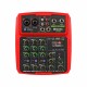 4 Channel Protable Digital Audio Mixer Console with Sound Card bluetooth USB 48V Phantom Power for DJ PC Recording