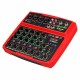 4/6 Protable Digital Audio Mixer Console with Sound Card bluetooth USB 48V Phantom Power for DJ PC Recording