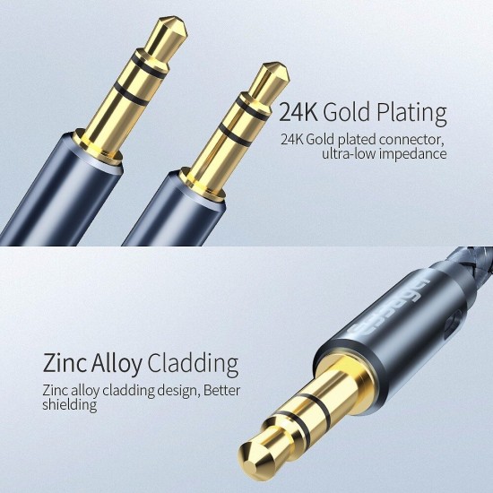 Male-To-Male Audio Cable 3.5mm Jack Aux Speaker Wire Car Headphone MP3 Aluminium Alloy Delicate Original Sound Cable