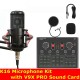 K16 V9XPRO KIT Live Sound Card Set Microphone Recording Live Broadcasting Mixer for Phone Headset