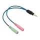 3.5mm 2 in 1 Y Earphone Splitter Adapter Audio Aux Cable