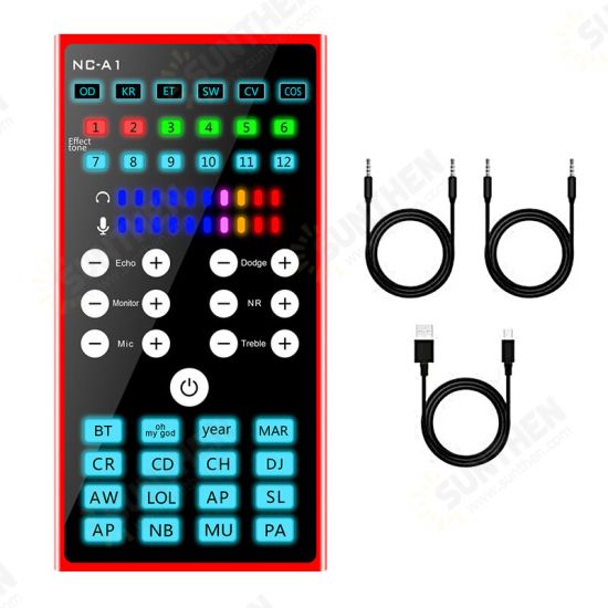 NC-A1 Audio Mixer Bluetooth Live Sound Card Condenser Microphone for KTV Mobile Phone Computer Live Broadcast Gaming NC-A1 Audio Mixer Bluetooth Live Sound Card Condenser Microphone for KTV Mobile Phone Computer Live Broadcast Gaming