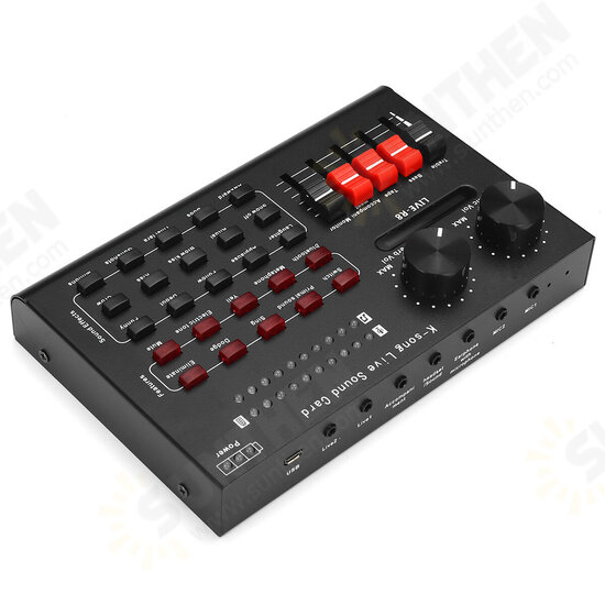 LIVE R8 15 Sound Effects Bluetooth Live Sound Card Audio Mixers Webcast Headset Mic Voice Control for Phone Computer LIVE R8 15 Sound Effects Bluetooth Live Sound Card Audio Mixers Webcast Headset Mic Voice Control for Phone Computer