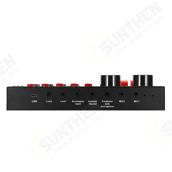 LIVE R8 15 Sound Effects Bluetooth Live Sound Card Audio Mixers Webcast Headset Mic Voice Control for Phone Computer LIVE R8 15 Sound Effects Bluetooth Live Sound Card Audio Mixers Webcast Headset Mic Voice Control for Phone Computer