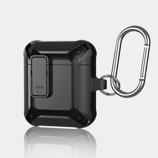 Protective TPU PC Case Cover for AirPods 1/2 Earphone With Keychain