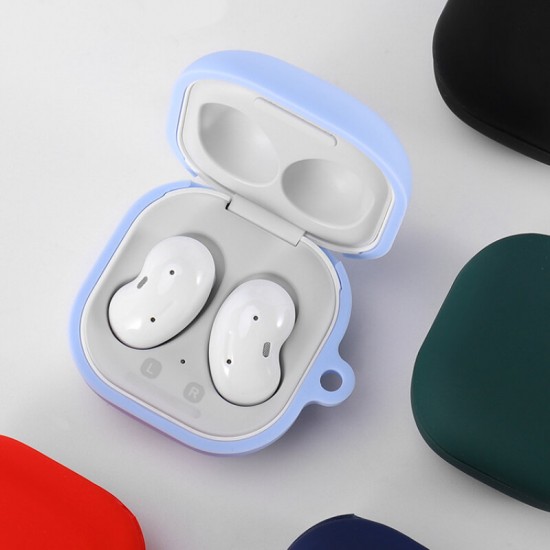 [Multi-Color] for Samsung Galaxy Buds Live Storage Case Pure TPU Shockproof Dust-Proof Earphone Headset Accessories with Hook