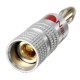 4mm Banana Plug For Video 24K Gold Plated Speaker Copper Adapter Audio Connector FLM
