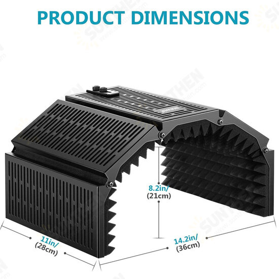5 Plate Folding Recording Microphone Wind Screen Soundproof Insolation Shield 5 Plate Folding Recording Microphone Wind Screen Soundproof Insolation Shield